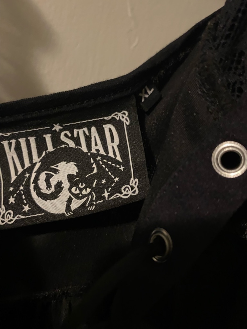 LAST CHANCE Black Velvet dress Killstar - Picture 2 of 2